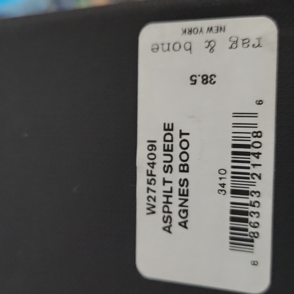 *LAST PAIR*RAG & BONE AGNES BOOT 8.5 Asphlt grey suede boots NEW IN BOX #1191 - Picture 7 of 10